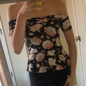 Off the shoulder peplum top